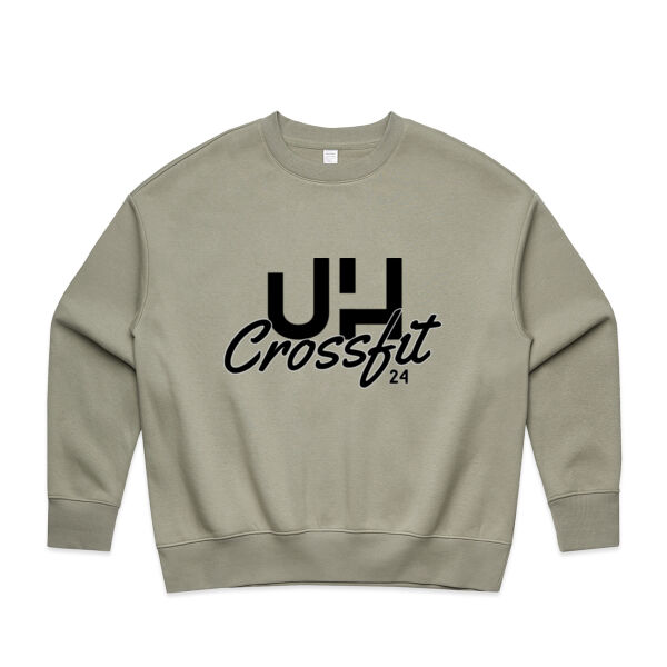 Womens Heavy Crew  - Black Logo Thumbnail